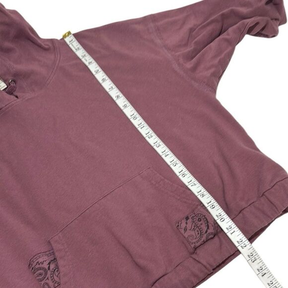 Vintage Havana Bandana Patchwork Raw Hem Hoodie - Picture 8 of 11